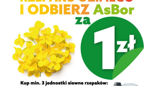 Kup rzepakozimy i odbierz AsBor za 1 zl